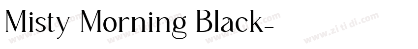 Misty Morning Black字体转换